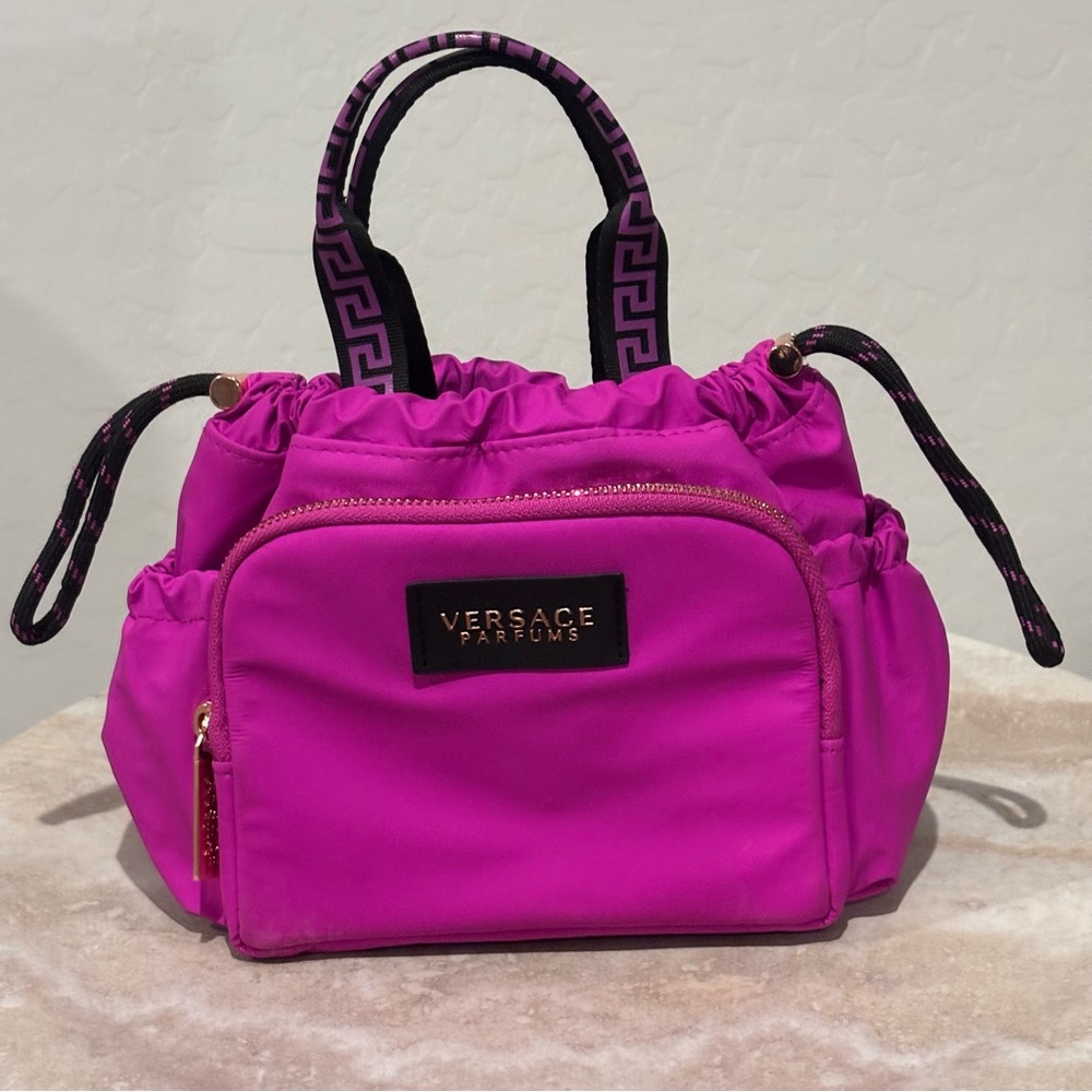 Versace Parfums mini drawstring nylon tote bag
